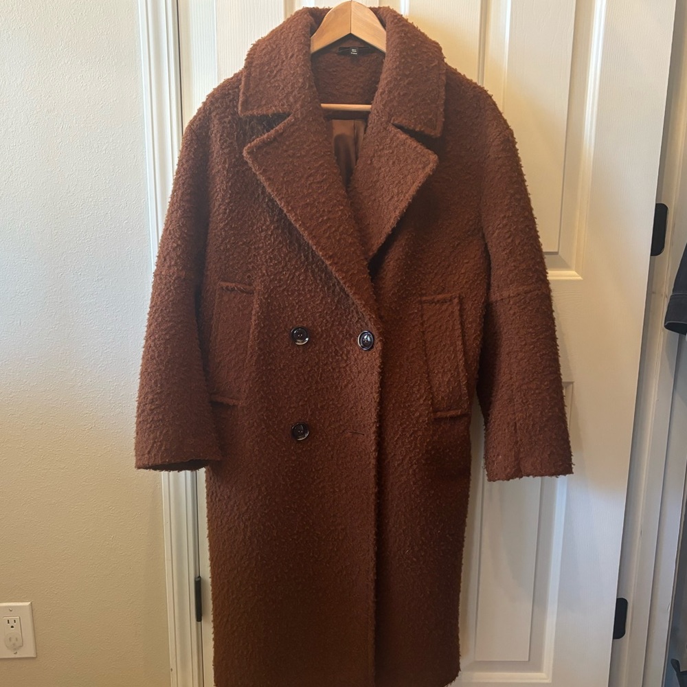 Topshop Boucle coat sz 4